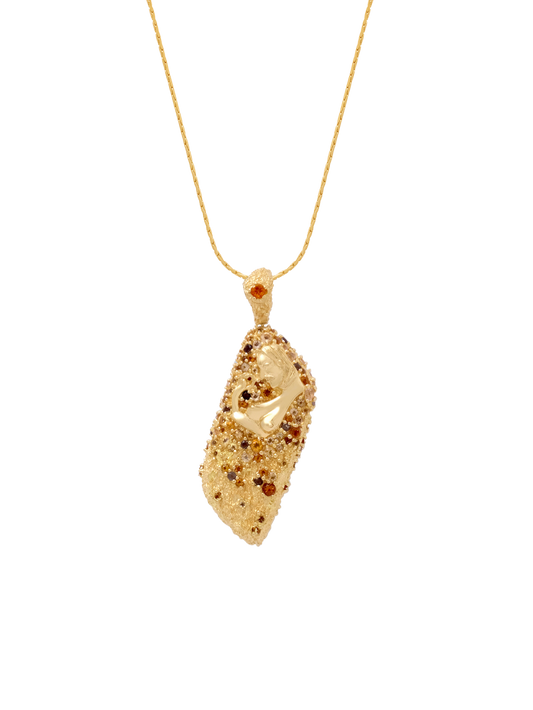 18K Pavé Pendant Large