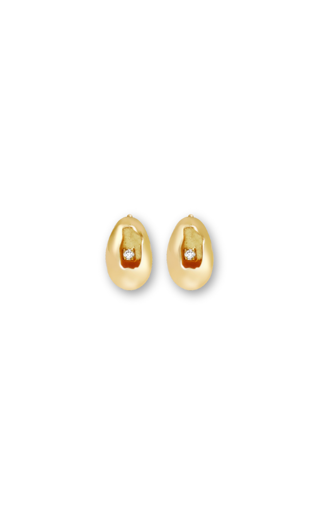 18K Diamond Huggies