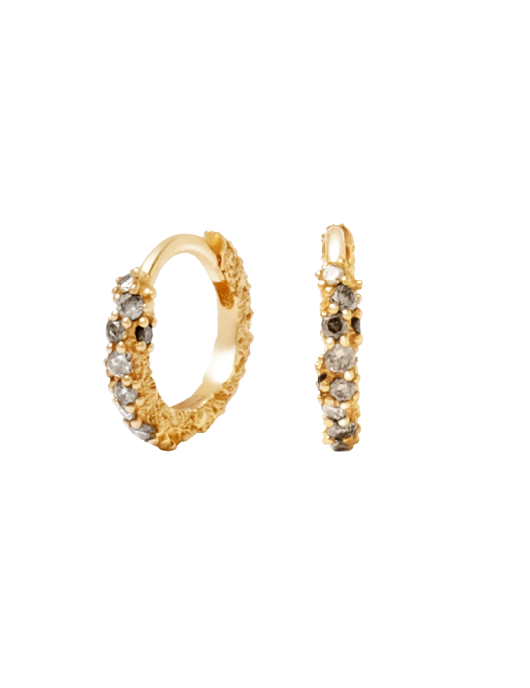 18K Pavé Small Hoops