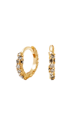 18K Pavé Small Hoops