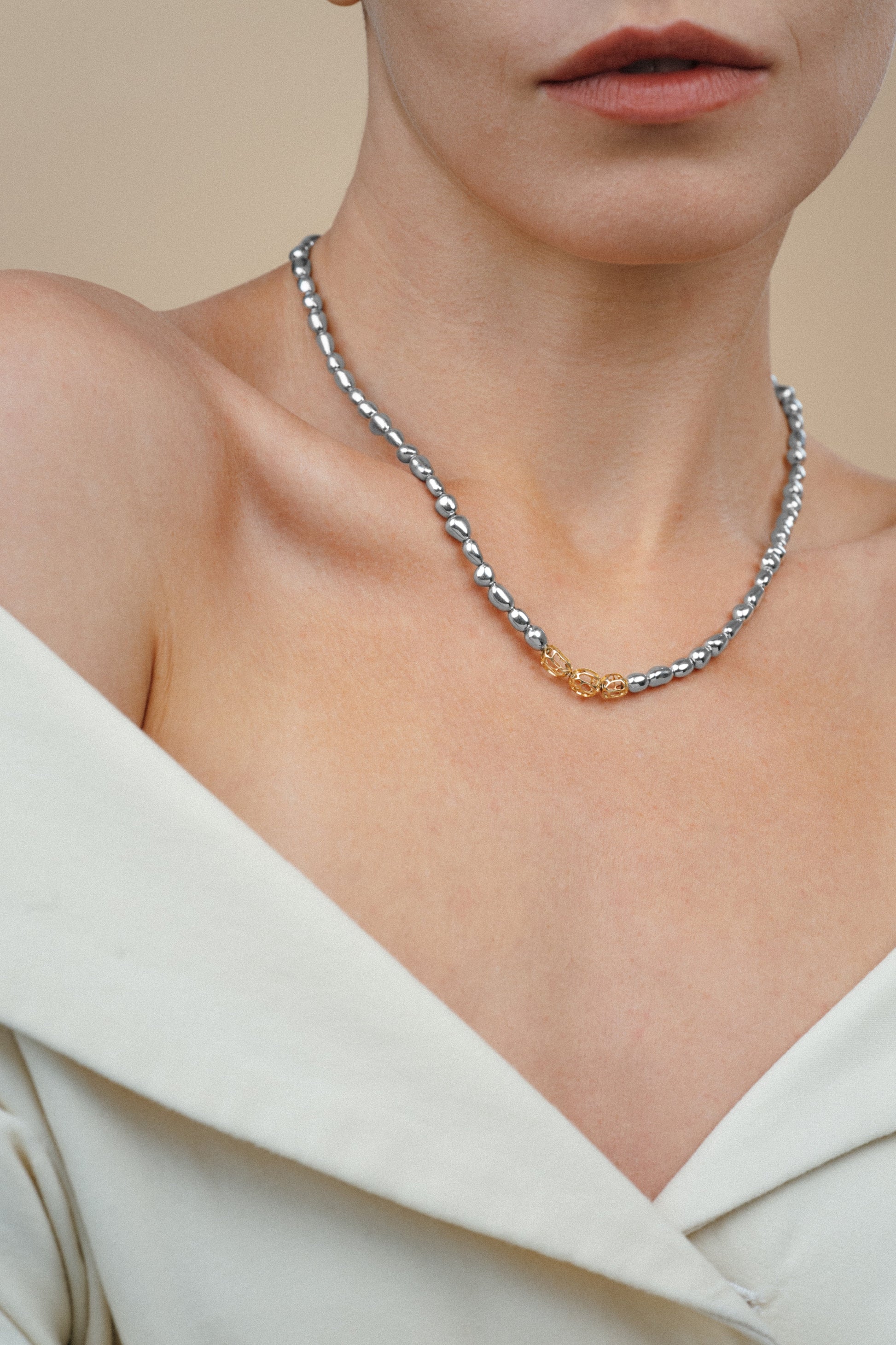 Drops Trio Gold Necklace