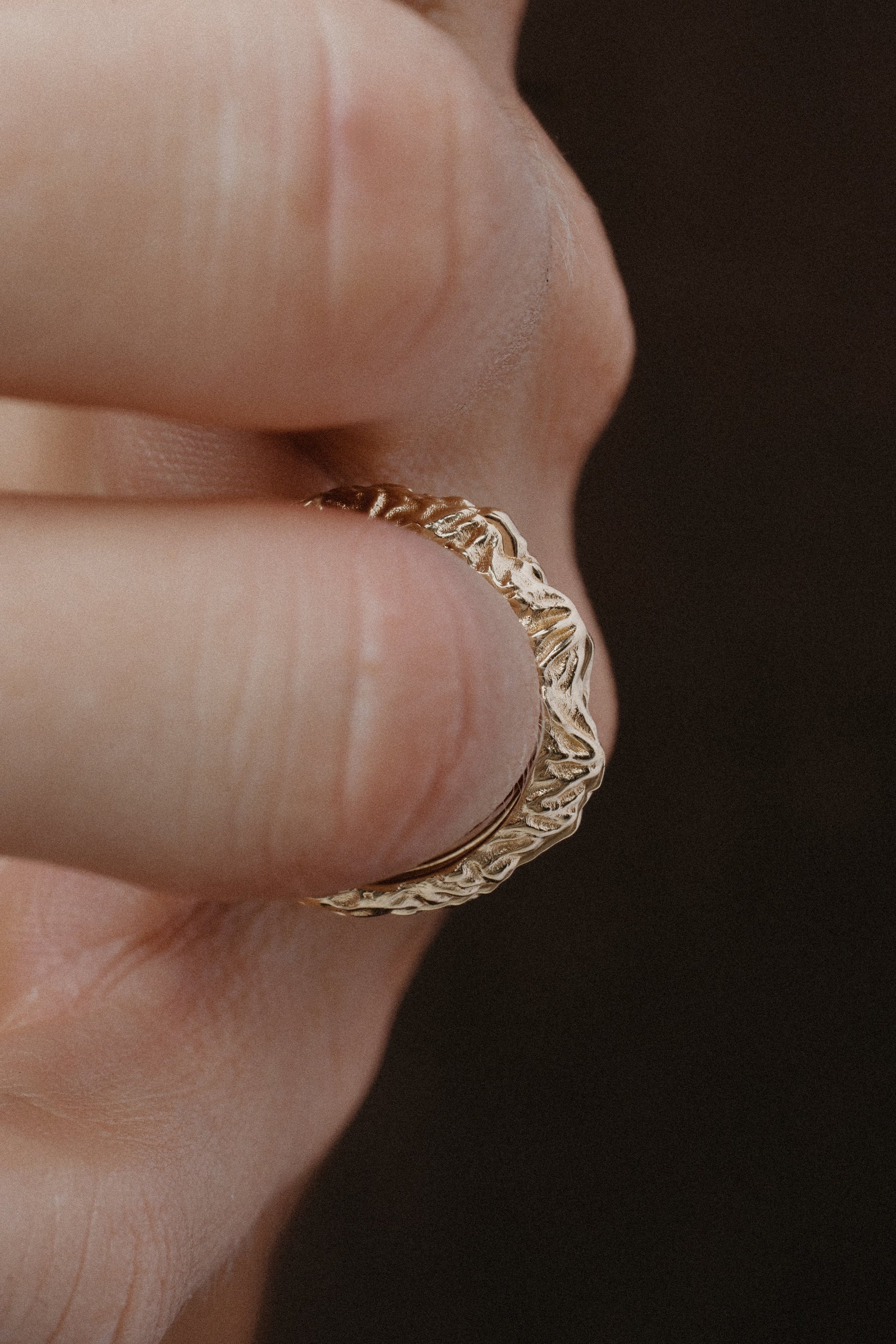 18K Three Mountain Ring