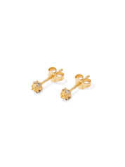 18K Pavé Small Dot Studs