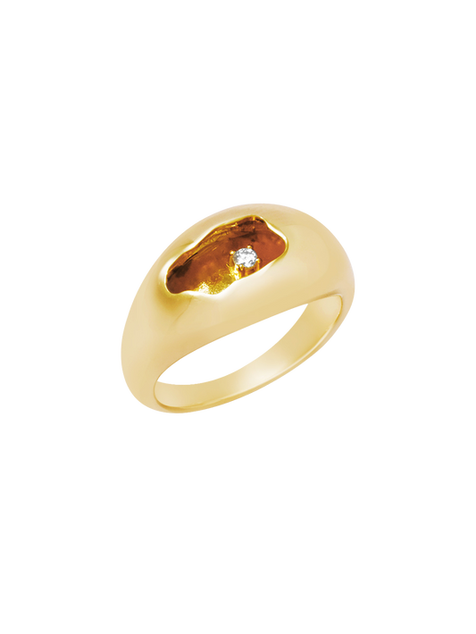 18K Diamond Dome Ring