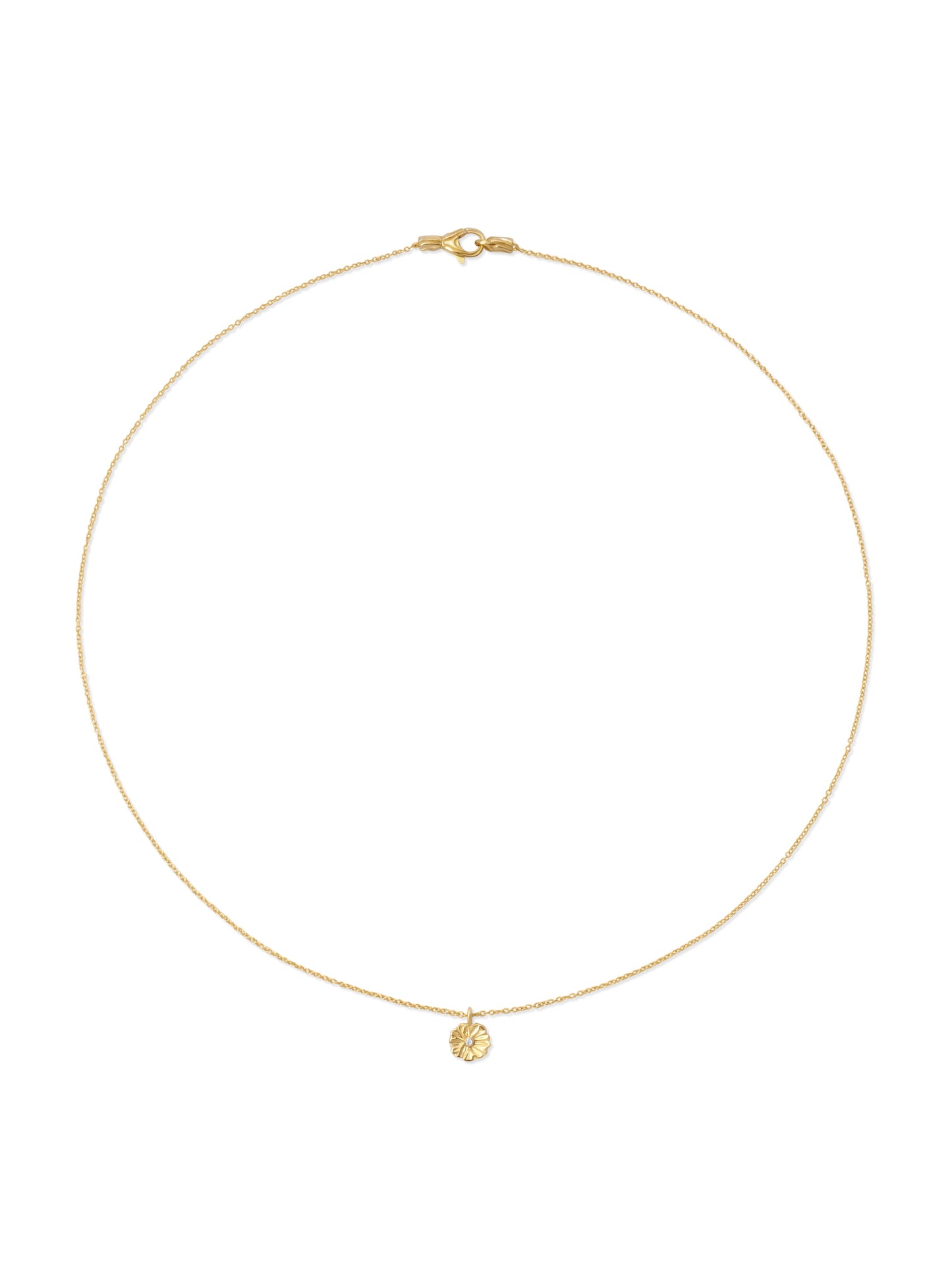 18K Lilypad Tag Necklace