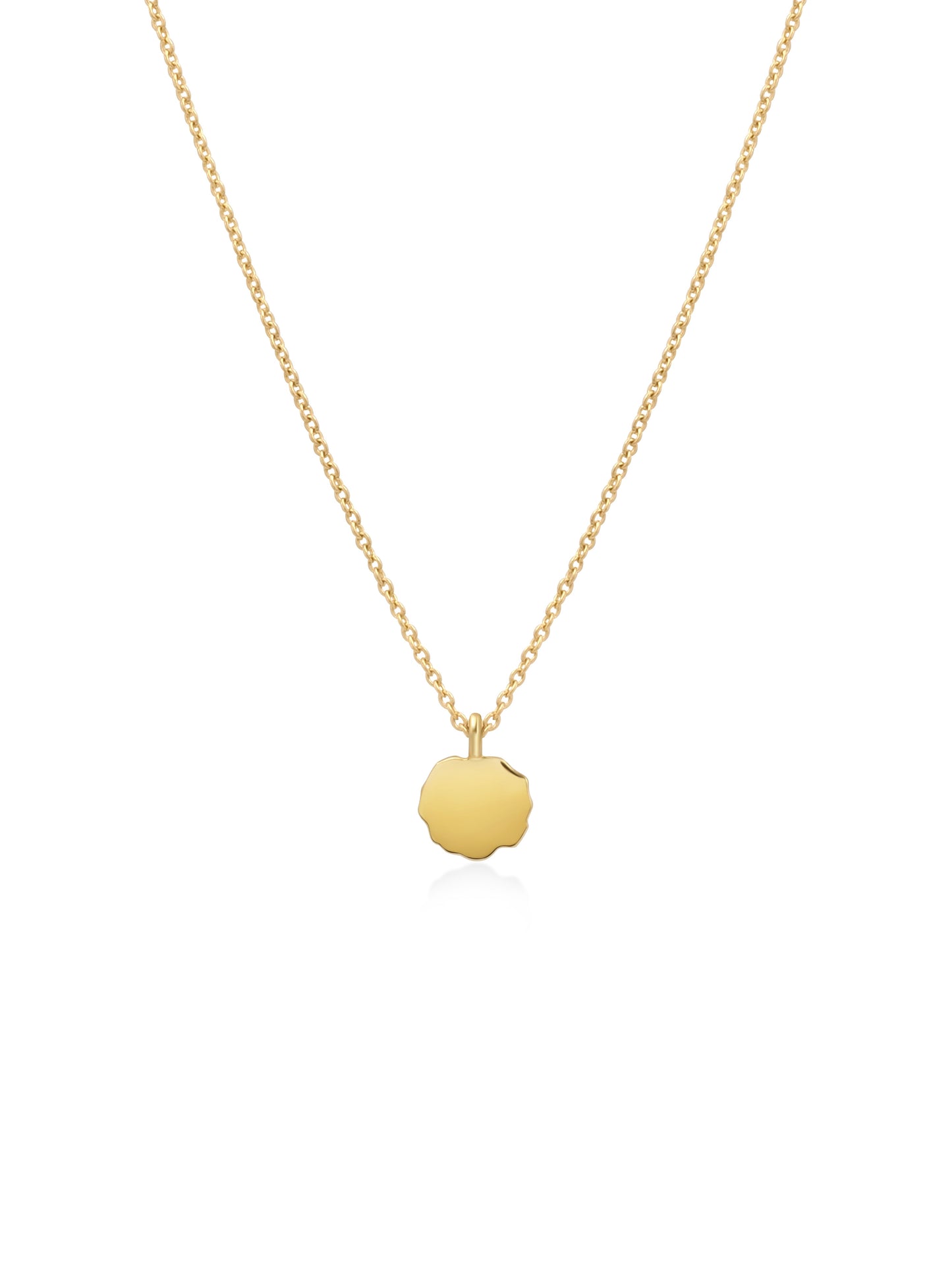 18K Lilypad Tag Necklace