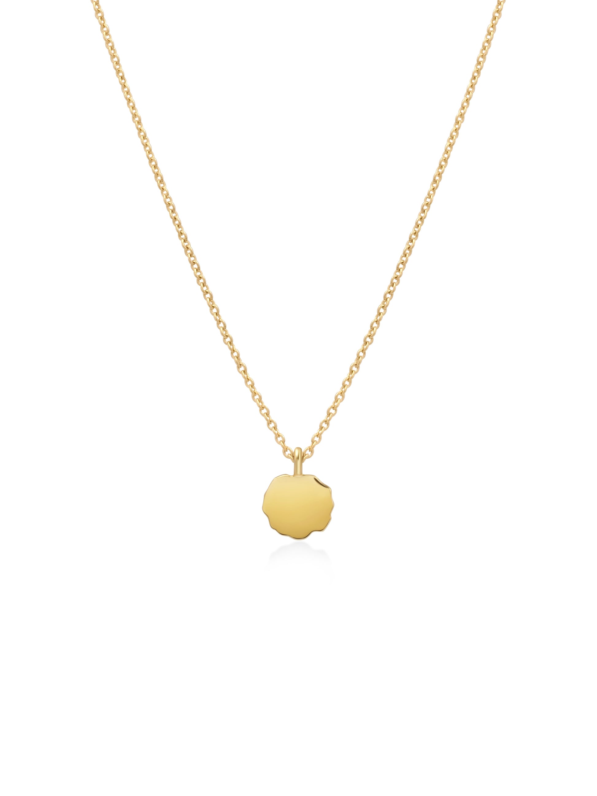 18K Lilypad Tag Necklace