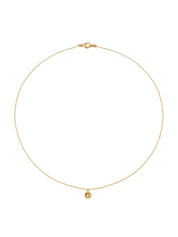 18K Diamond Dome Tag Necklace