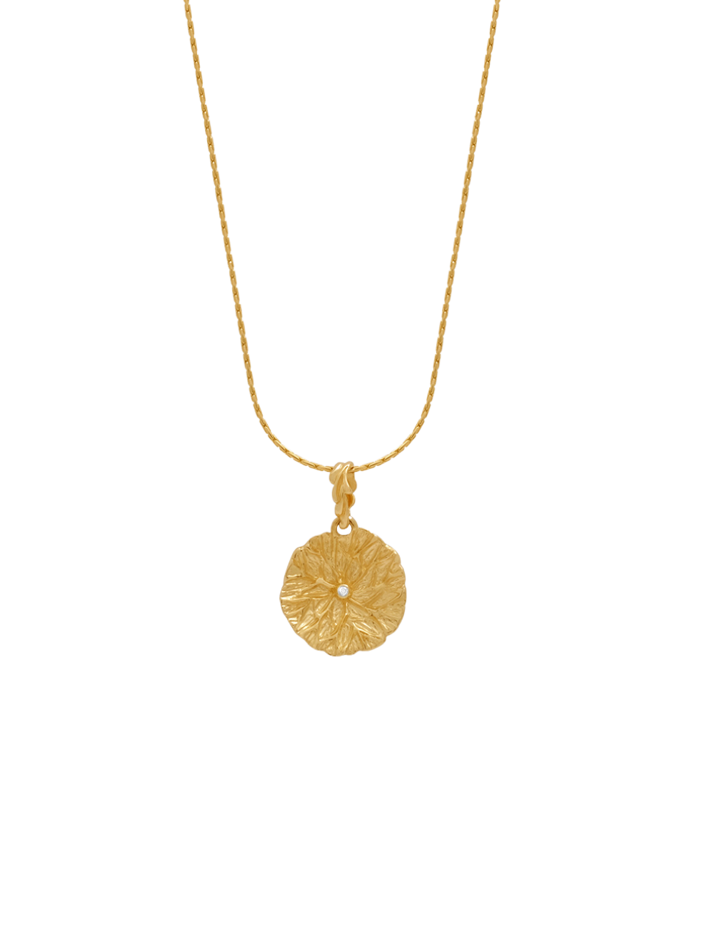 18K Lilypad Pendant