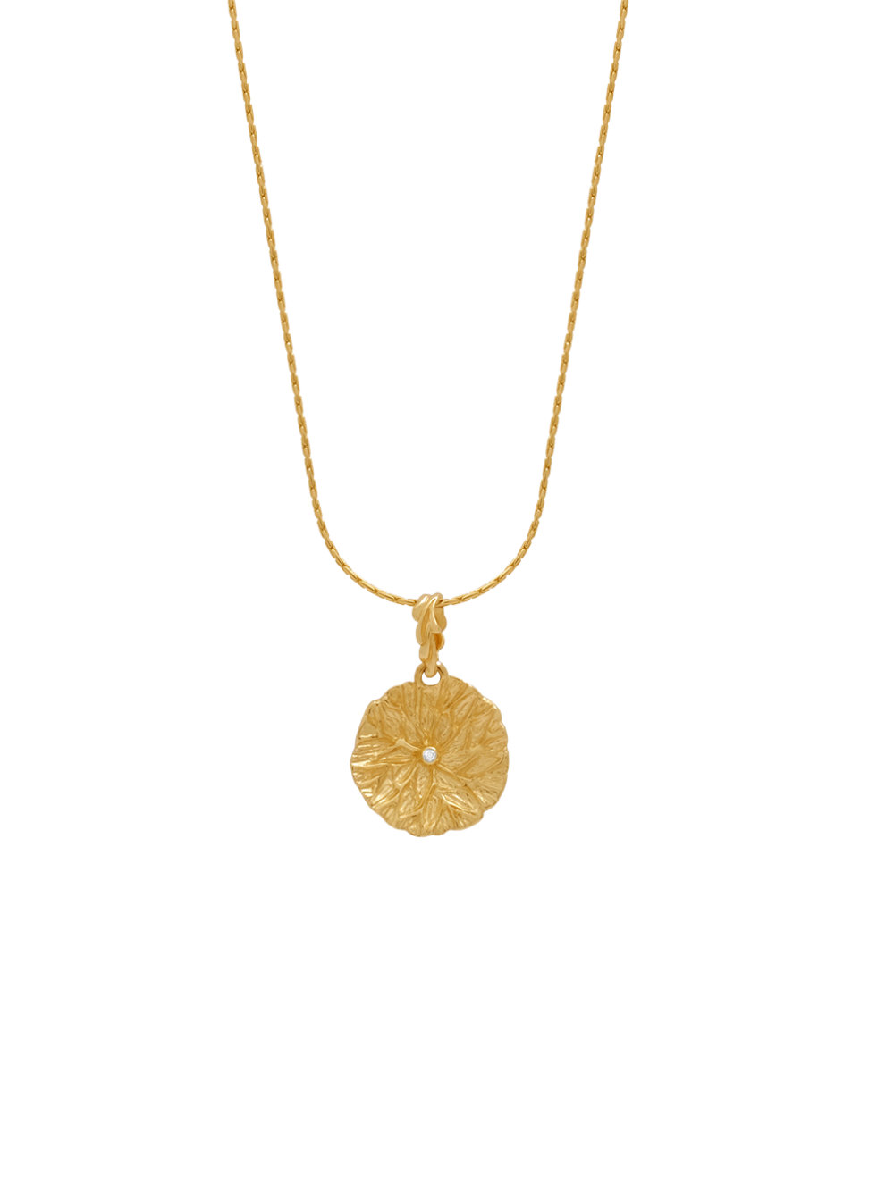 18K Lilypad Pendant