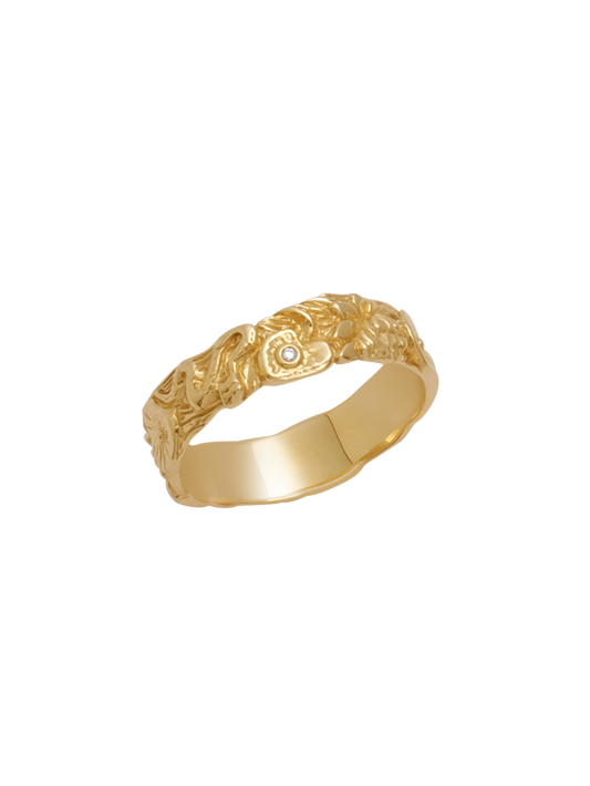 18K Lilypad Pond Band