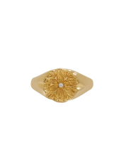 18K Lilypad Signet