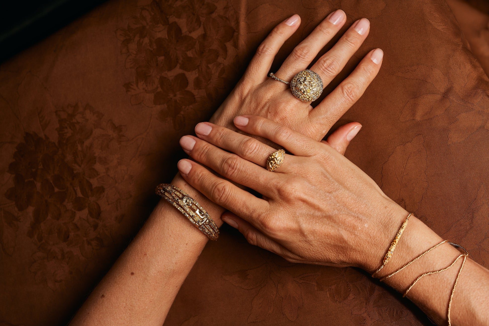 18K Pavé Station Bracelet