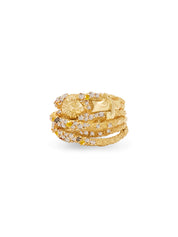 18K Pavé Arched Ring