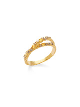 18K Pavé Double Arch Ring