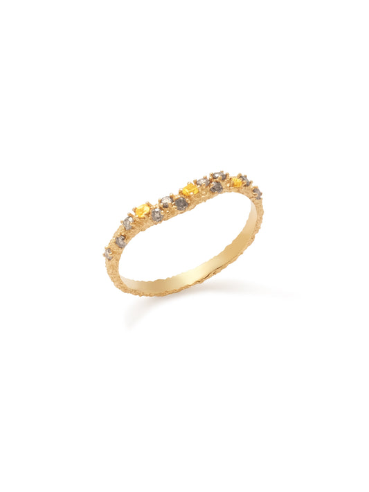 18K Pavé Contour Ring