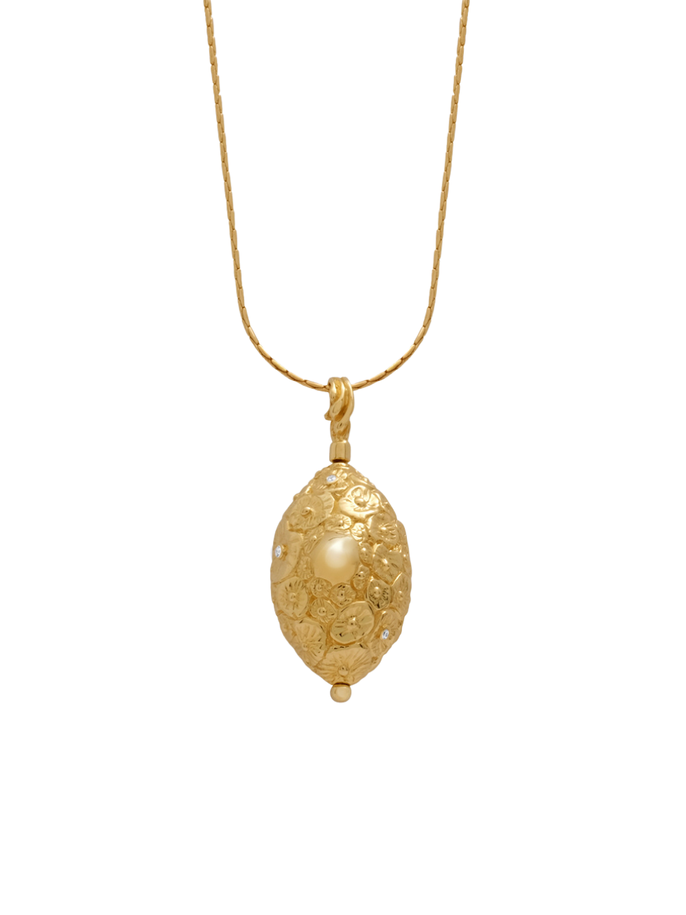18K Lilypad Spinning Pendant