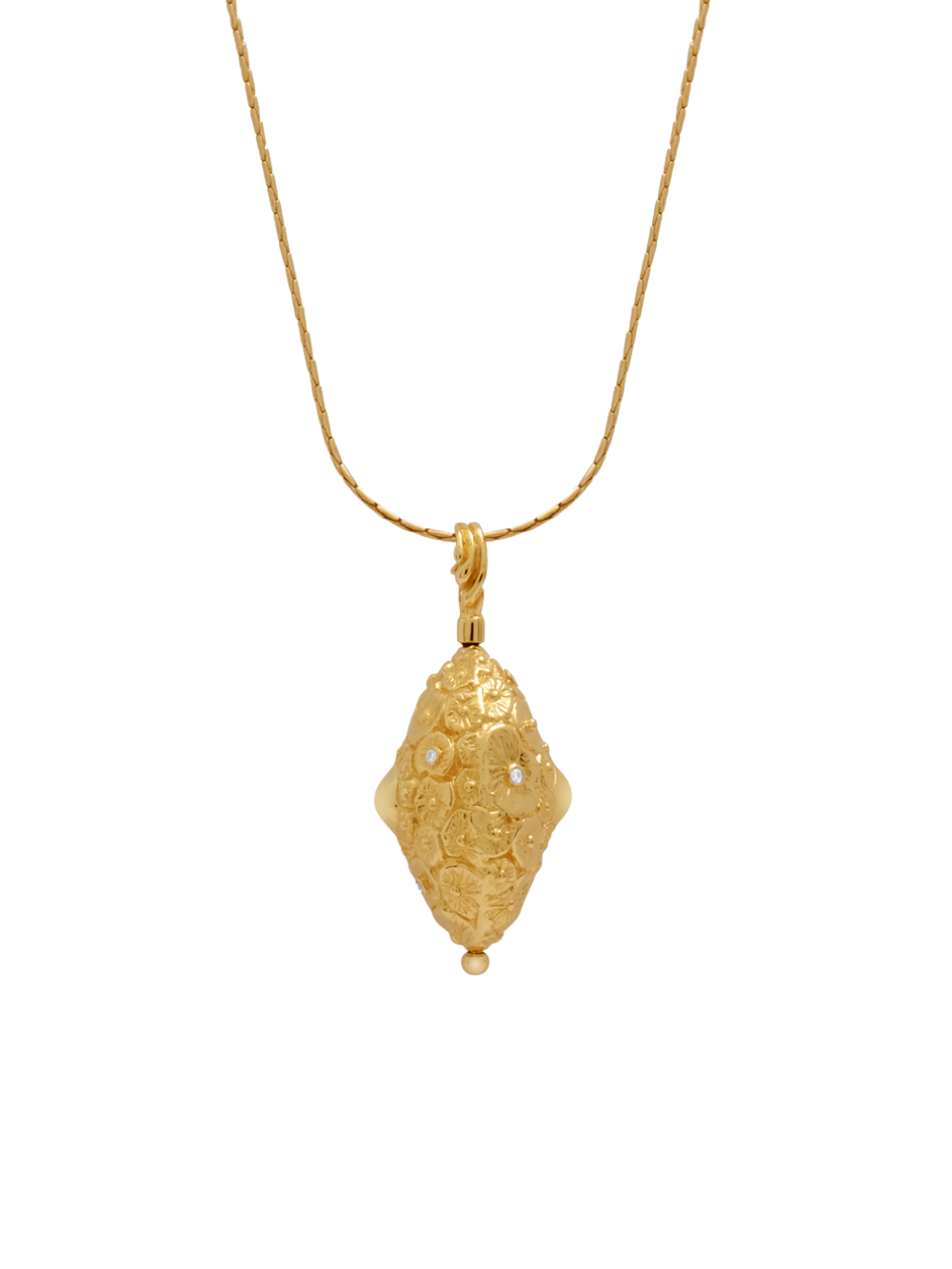 18K Lilypad Spinning Pendant