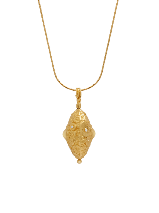 18K Lilypad Spinning Pendant