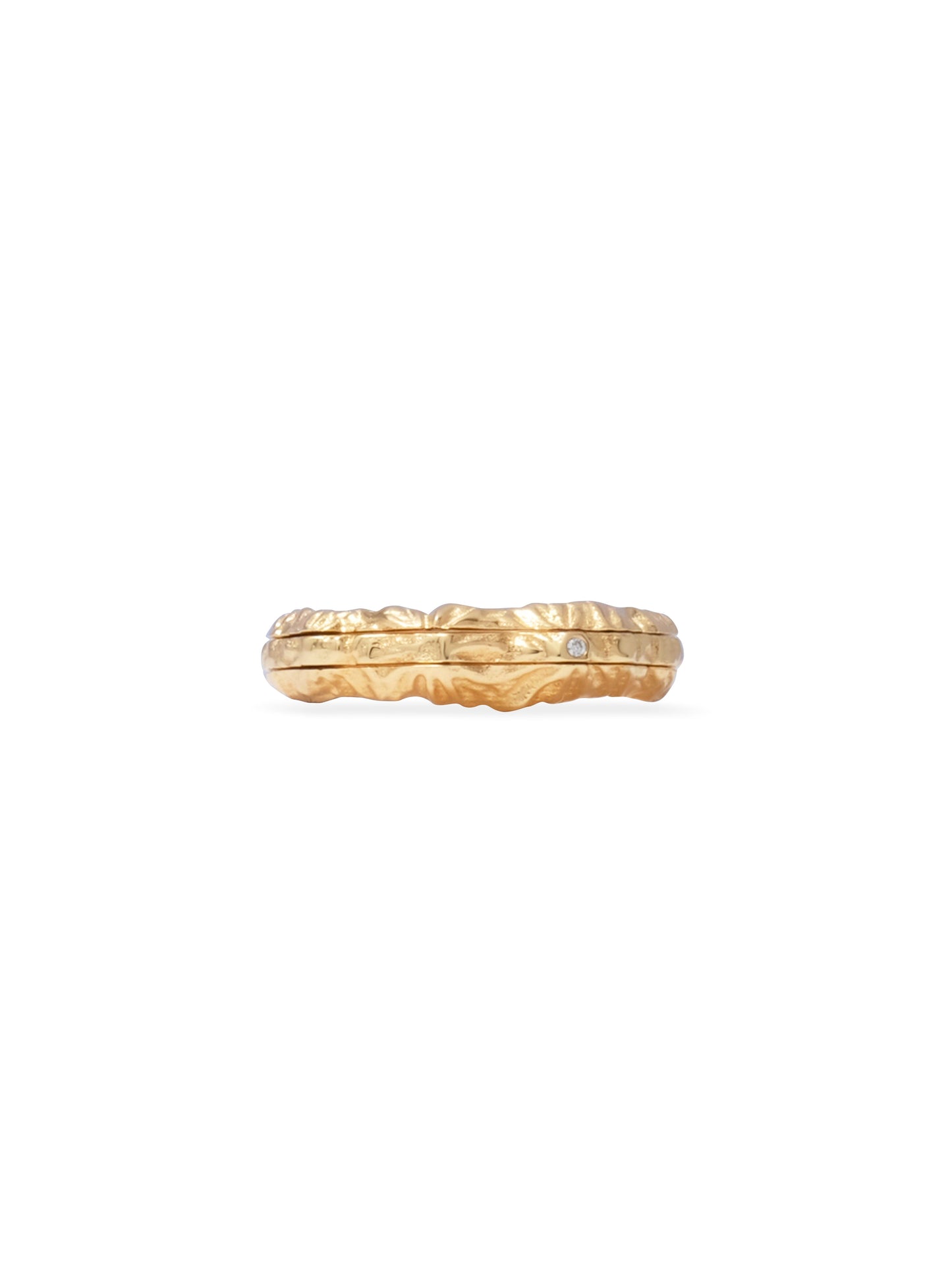18K Three Mountain Ring