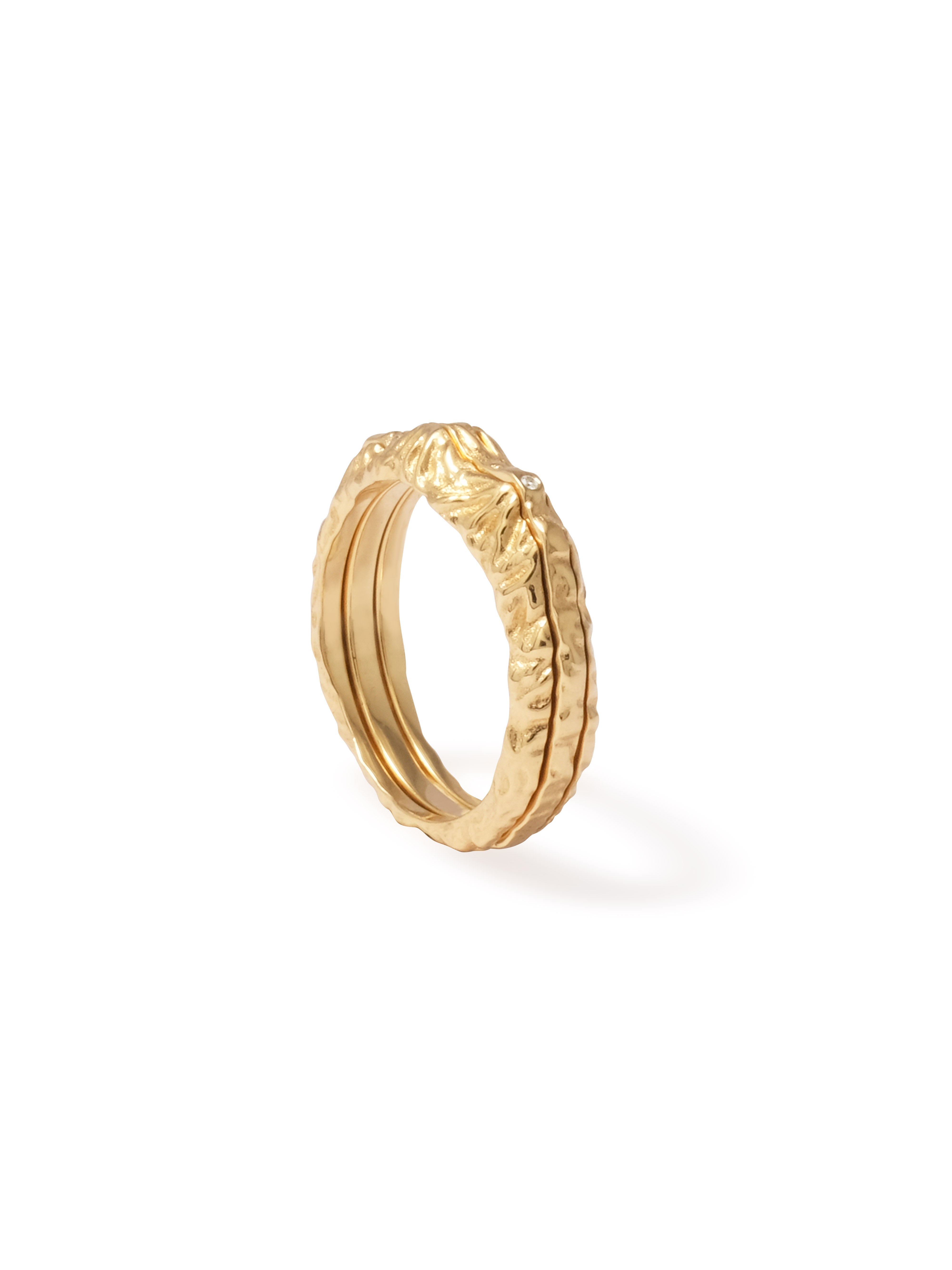 18K Three Mountain Ring